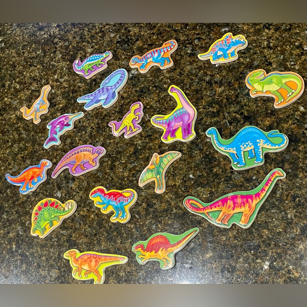 Melissa & Doug Wooden Dinosaur Magnets Lot of 18